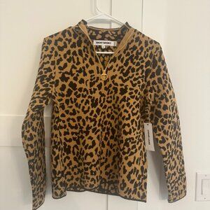 Leopard print DKNY Sport Women's Quarter zip MEDIUM